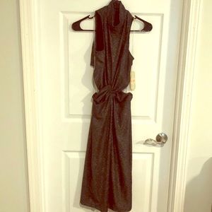 Black shimmer cocktail dress